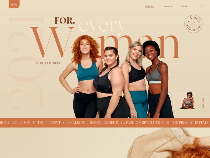 Free Fashion Landing Page for Adobe XD freebie preview