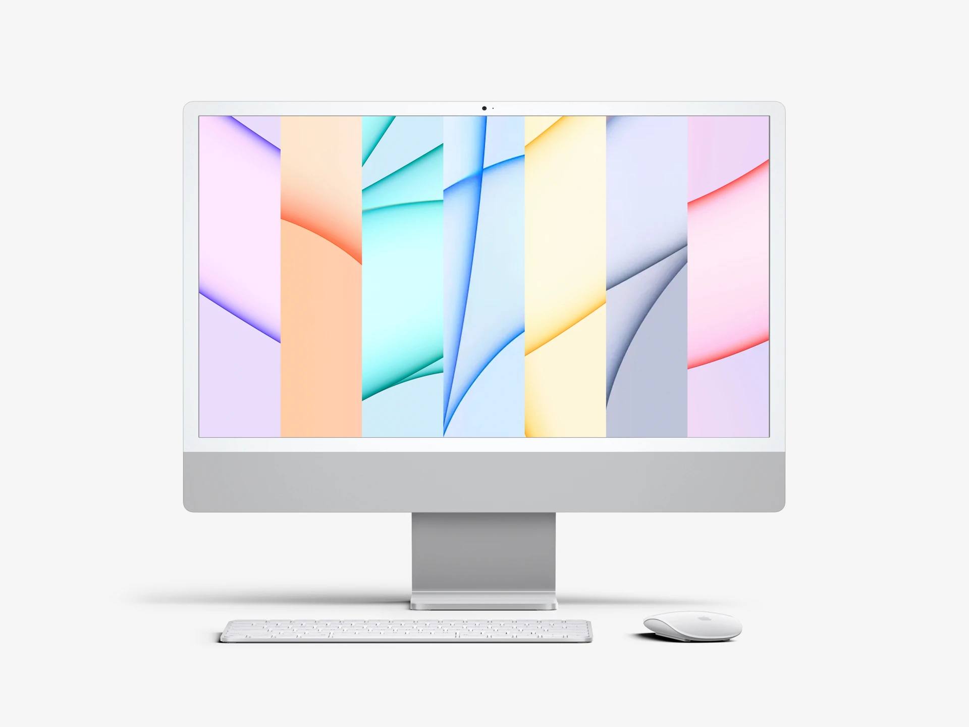 Free iMac 24-inch Mockup (2021)