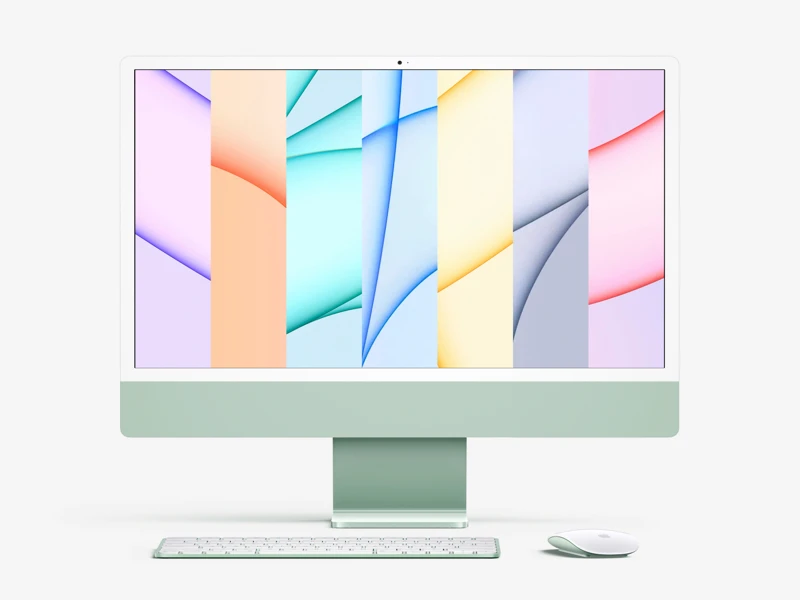 Free iMac 24-inch Mockup (2021) freebie preview