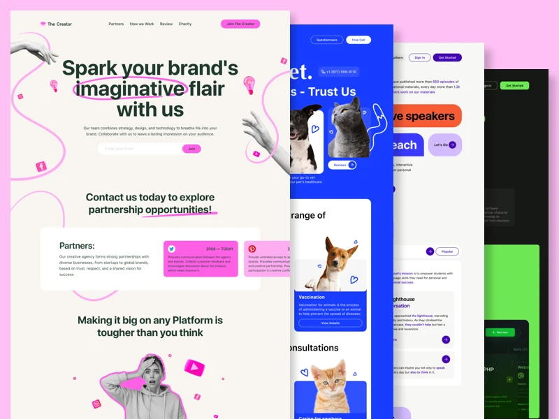 Free Landing Page Collections for Figma freebie preview