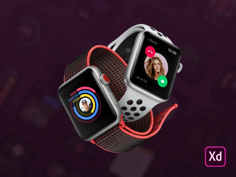 Smartwatch UI Kit for Adobe XD freebie preview