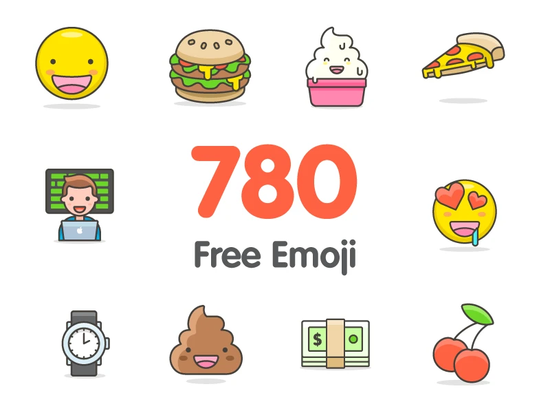 780+ Streamline Emoji freebie preview