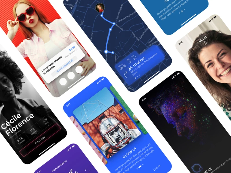 Glow UI Kit for Sketch freebie preview