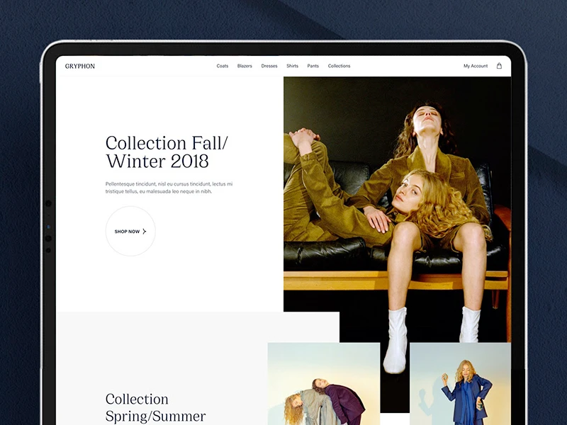 Gryphon Fashion E-commerce Template freebie preview