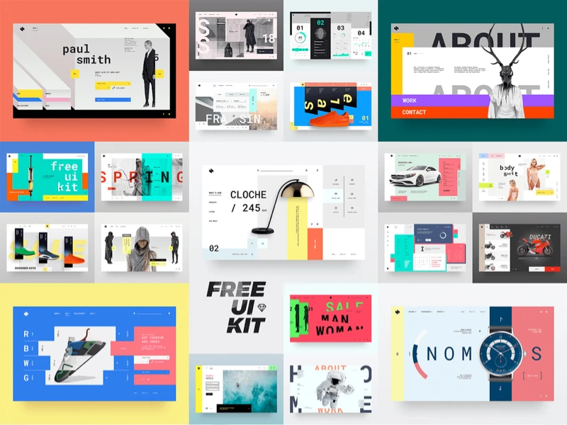HeaderZ - Free UI Kit freebie preview