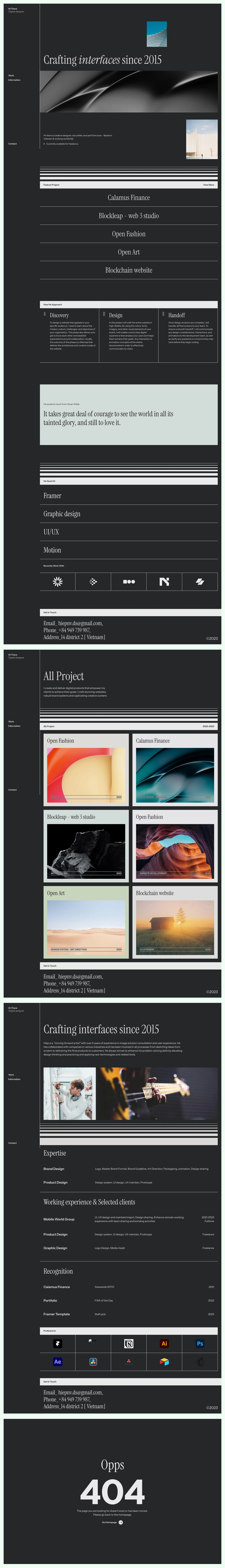 Hi-there Free Portfolio Template for Framer Freebie Preview - Page 1