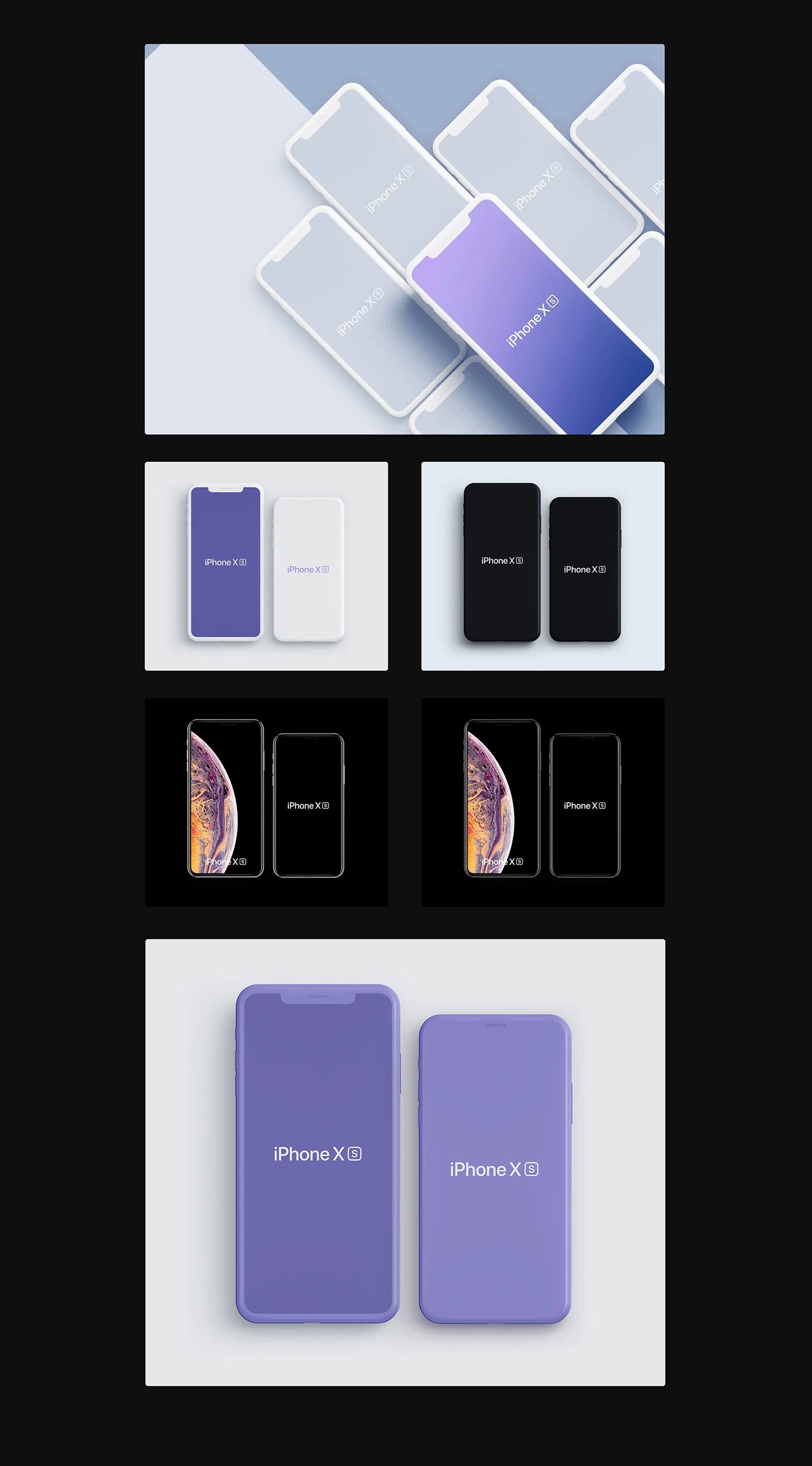 iPhone Xs and iPhone Xs Max Mockups