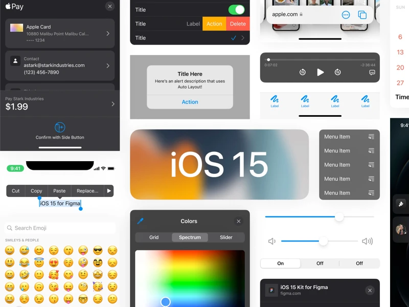 iOS 15 Free UI Kit for Figma freebie preview