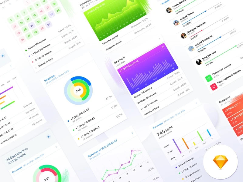iOS Charts for Sketch freebie preview