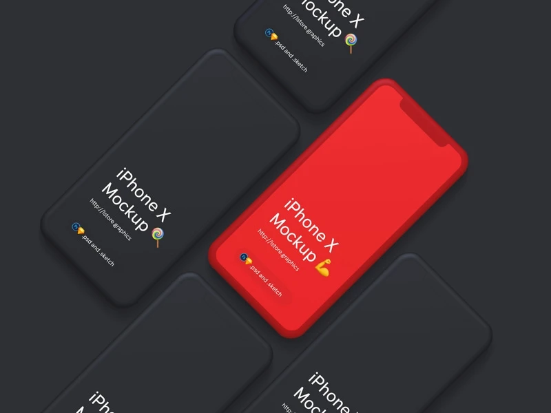 Simple iPhone X Mockups freebie preview