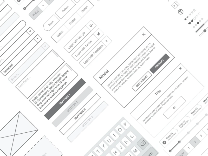 Ironhack Free Wireframe UI Kit for Figma freebie preview