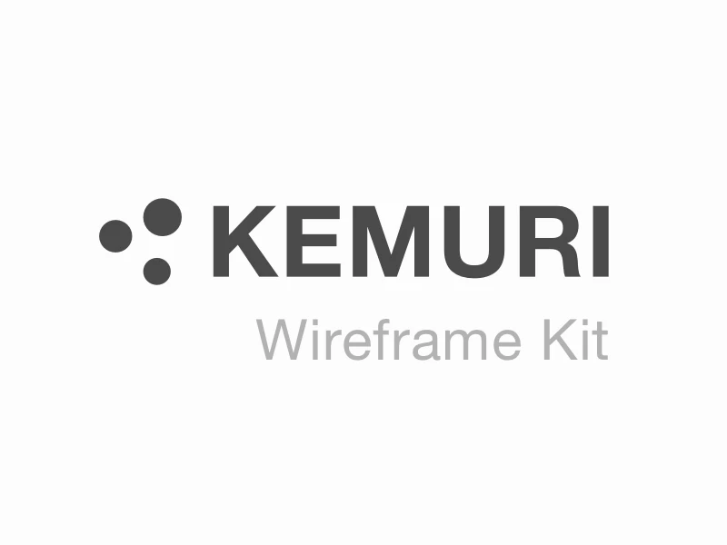 Kemuri Wireframe Ui Kit freebie preview