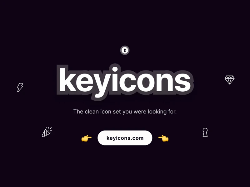 Keyicons - The clean icon set freebie preview