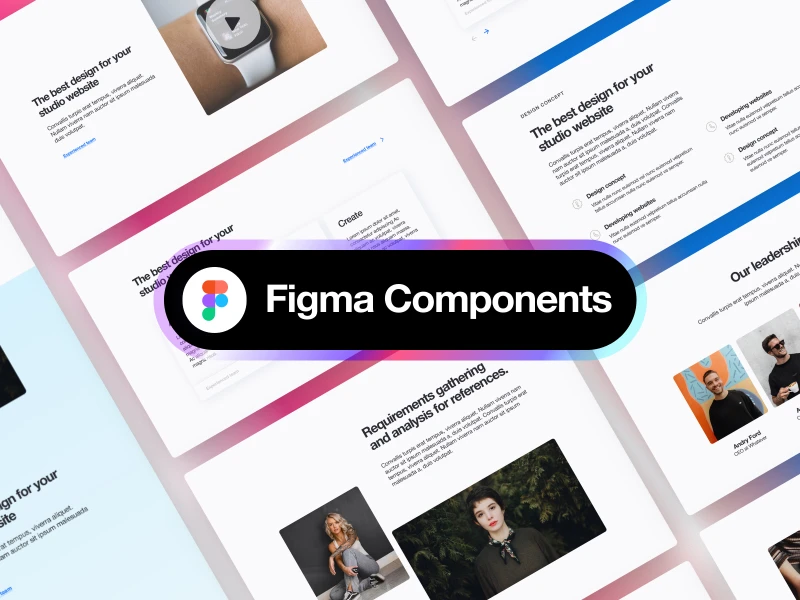 Landing Page Free UI Kit for Figma freebie preview