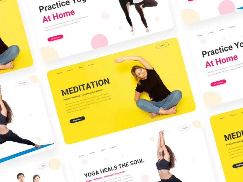 Landing Page Templates for Adobe XD freebie preview