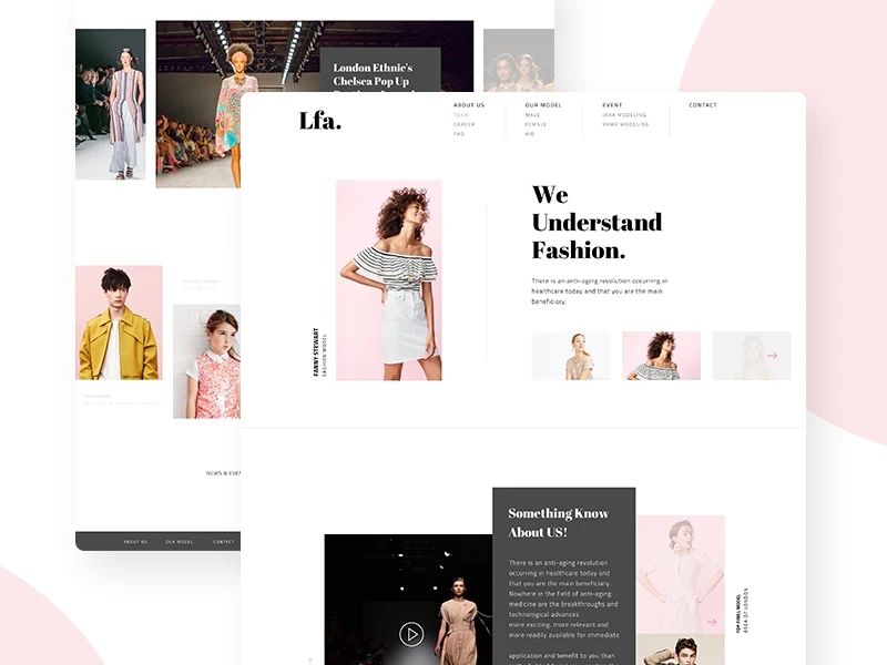 LFA - Fashion Agency Website freebie preview