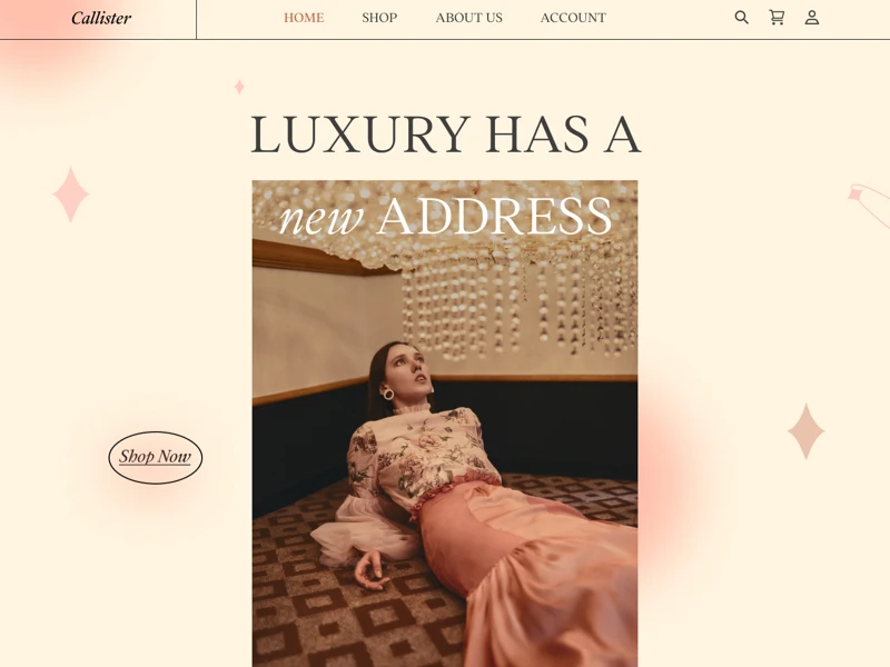 Luxury Ecommerce Free Landing Page for Figma freebie preview