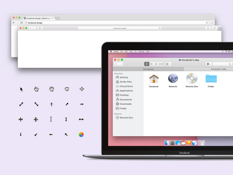 macOS Desktop Kit by Facebook freebie preview