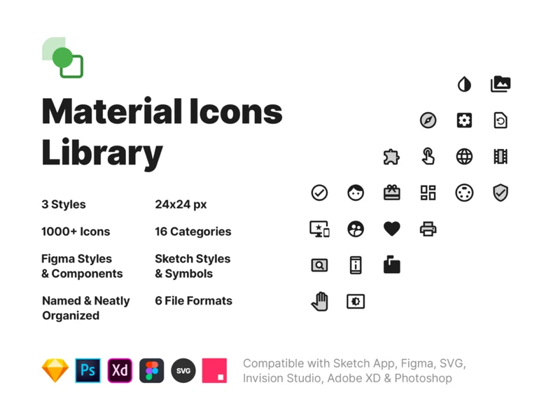 Material Icons Library freebie preview