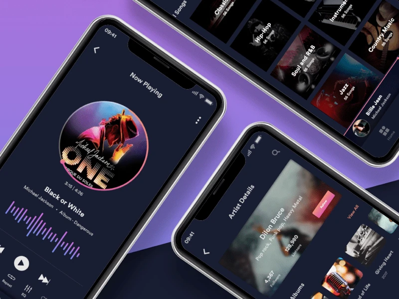 Muzic - Free Mobile UI Kit for Adobe XD freebie preview