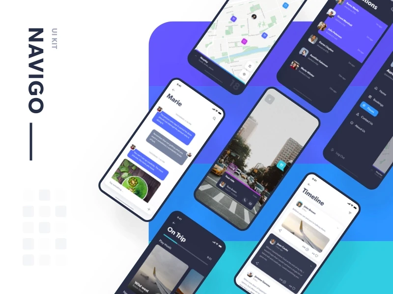Navigo UI Kit for Adobe XD freebie preview