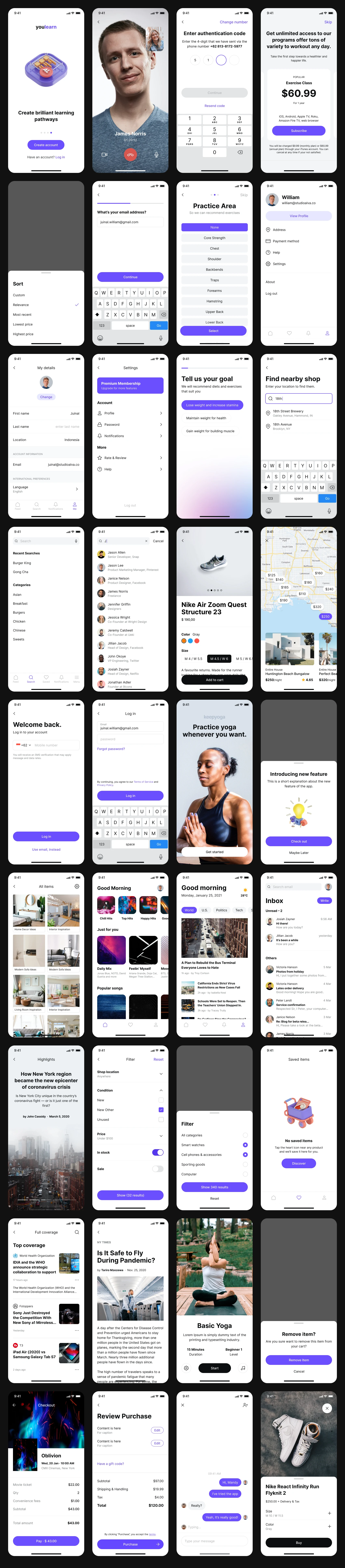 Nucleus Free UI Kit for Figma Freebie Preview - Page 1