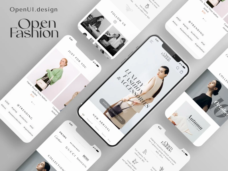 Open Fashion - Free eCommerce UI Kit for Figma freebie preview