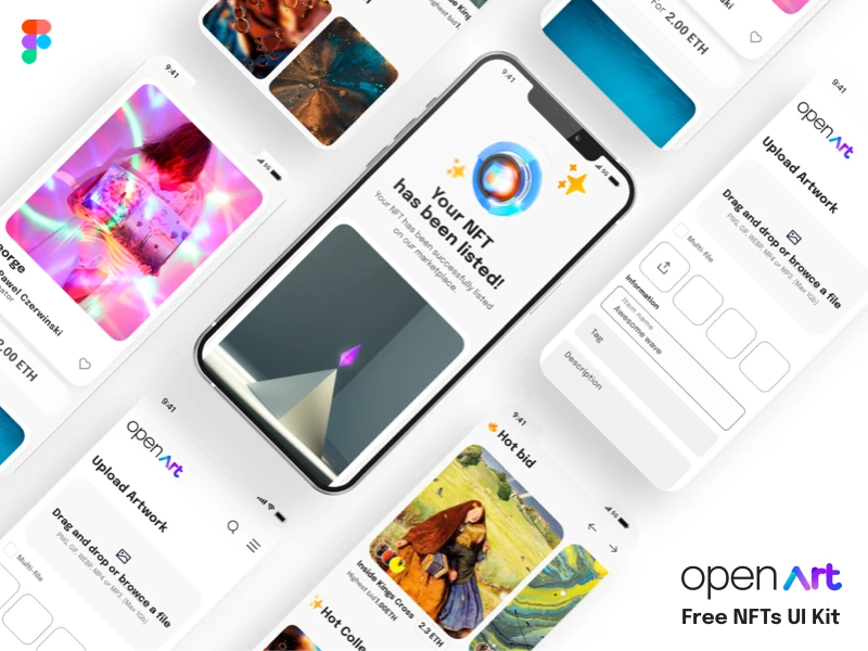 Open Art - Free NFTs UI Kit for Figma freebie preview