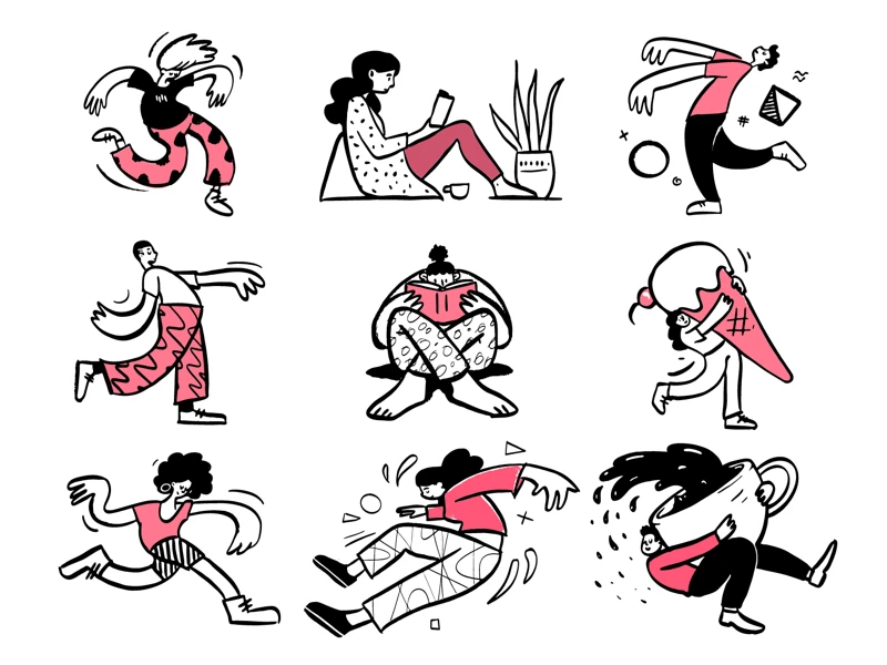 Open Doodles - Free sketchy illustrations freebie preview