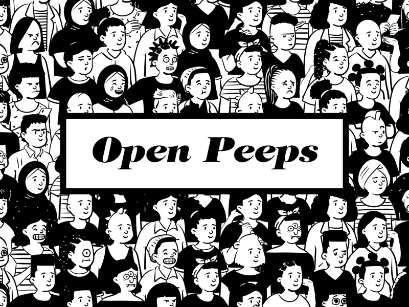 Open Peeps - Illustration Library freebie preview