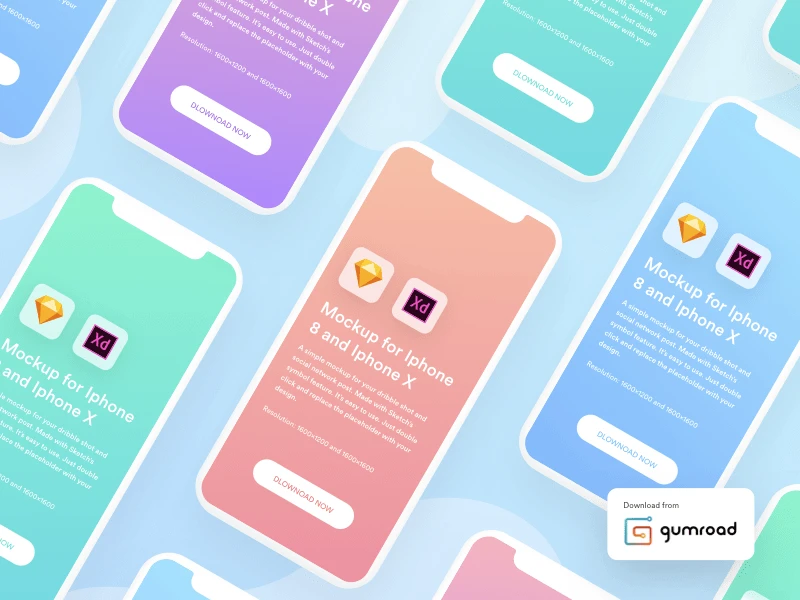 Presentation Mockup iPhone X freebie preview
