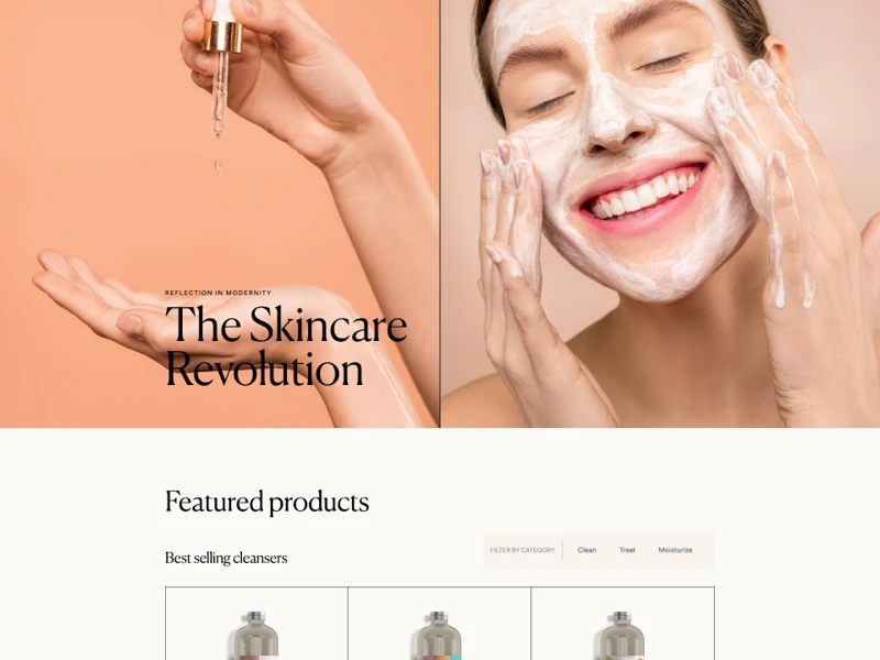 SkinLabs - Free Webflow Template freebie preview