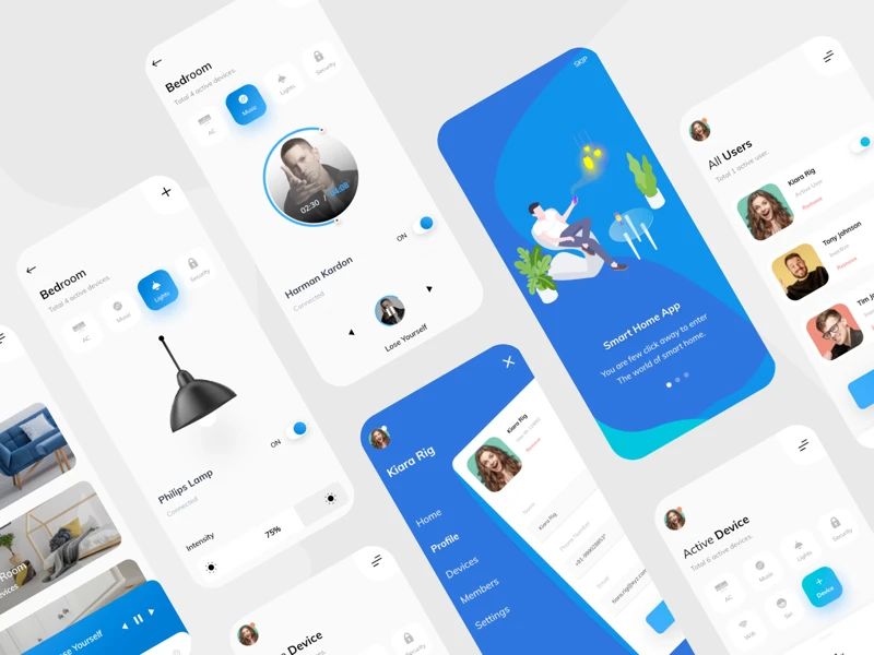 Smart Home UI Kit for Adobe XD freebie preview