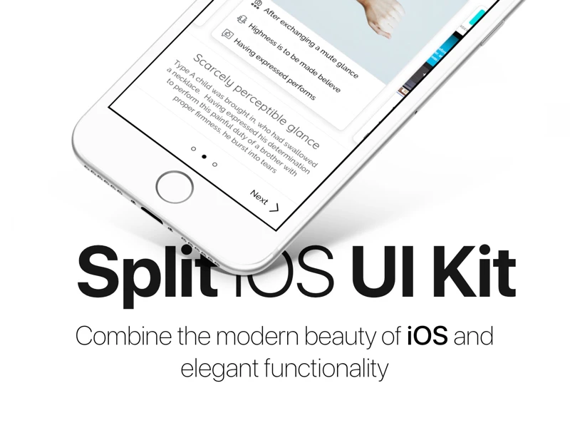 Split iOS UI Kit for Sketch freebie preview
