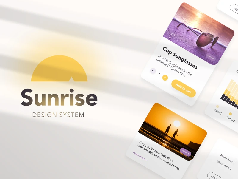 Sunrise Design System for Figma freebie preview