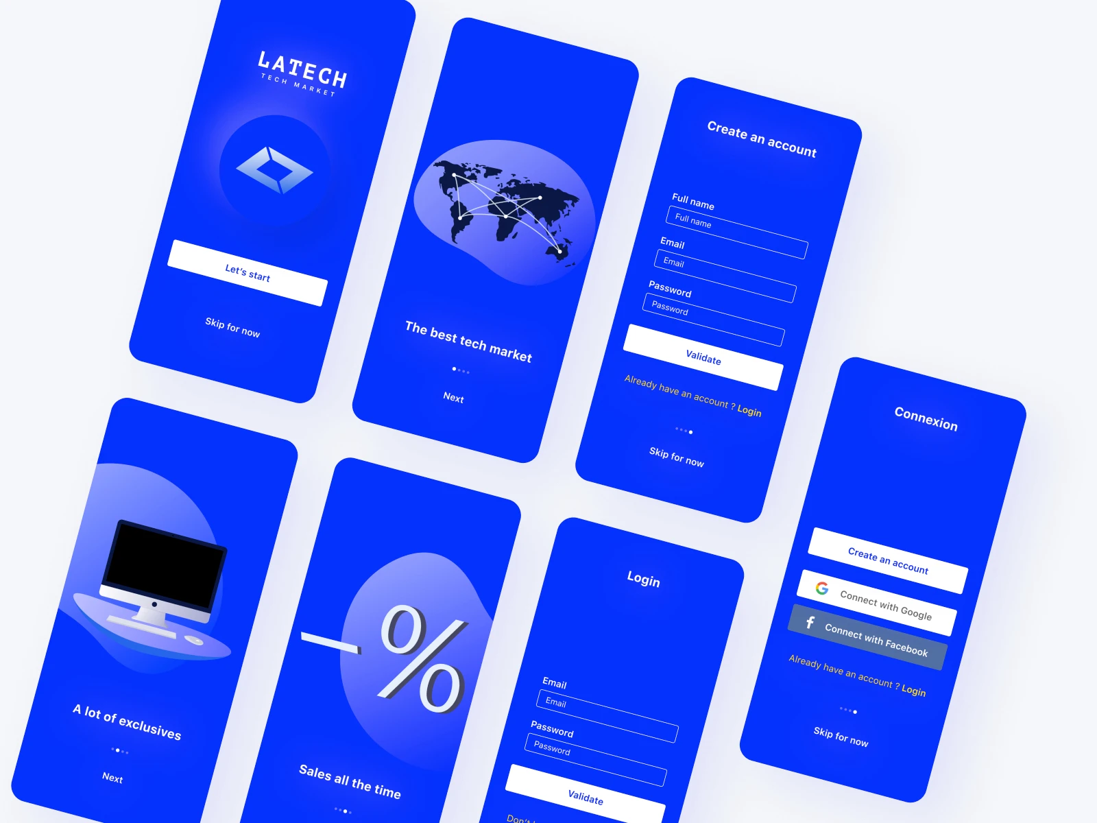 Tech Marketplace UI Kit for Figma Freebie Preview - Page 1