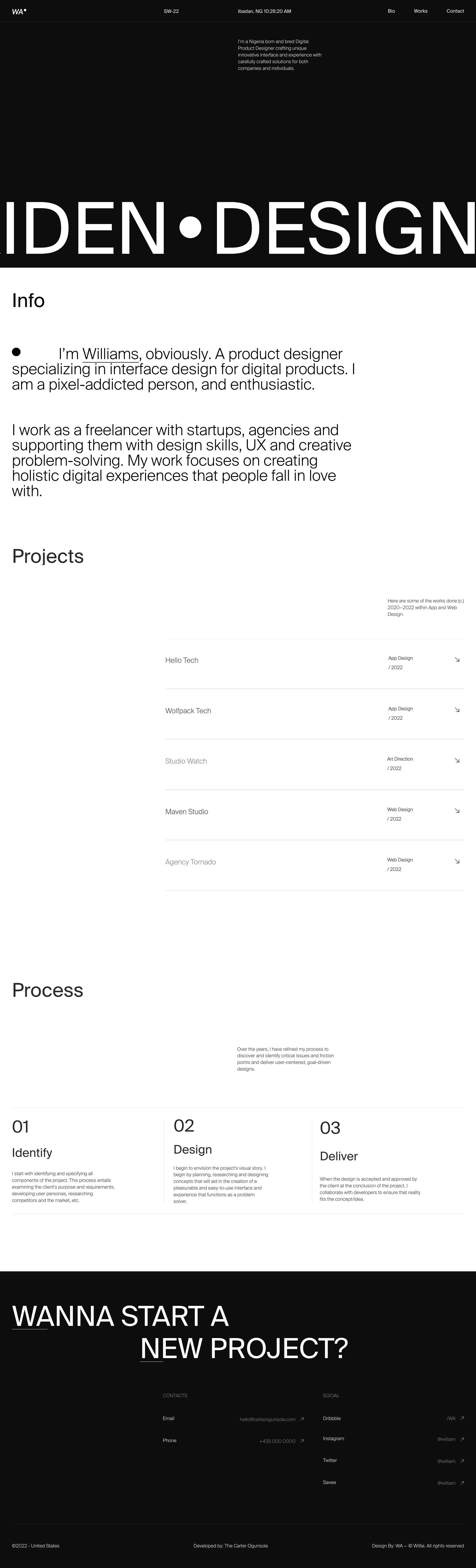 The Creative Portfolio Free Webflow Template Freebie Preview - Page 1