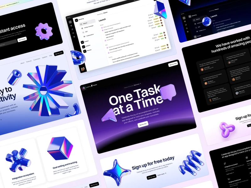 The Free No-code SaaS Website UI kit for Framer and Figma freebie preview