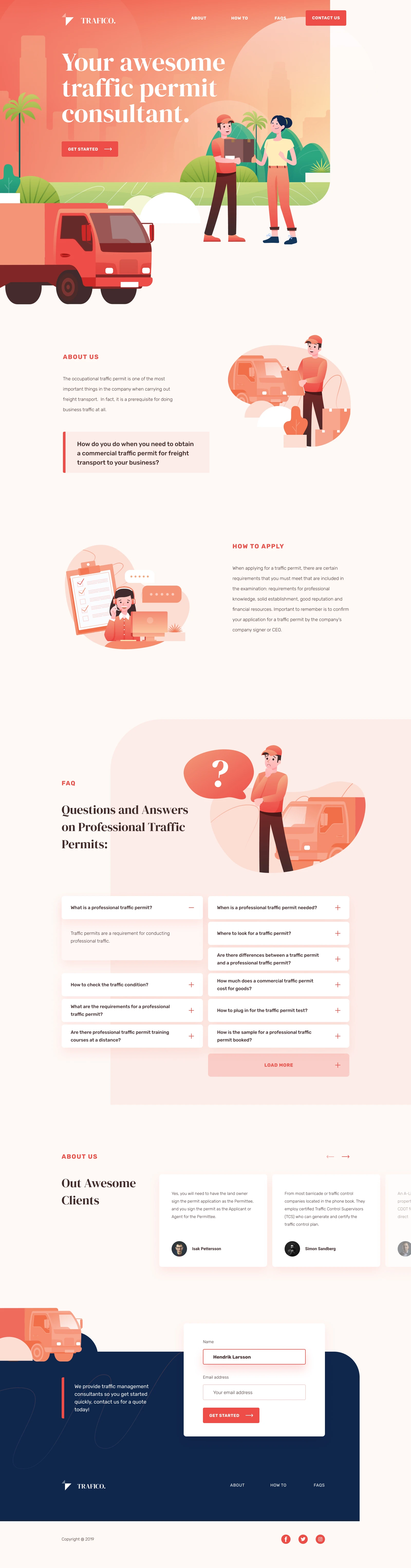 Traffico Landing Page for Figma