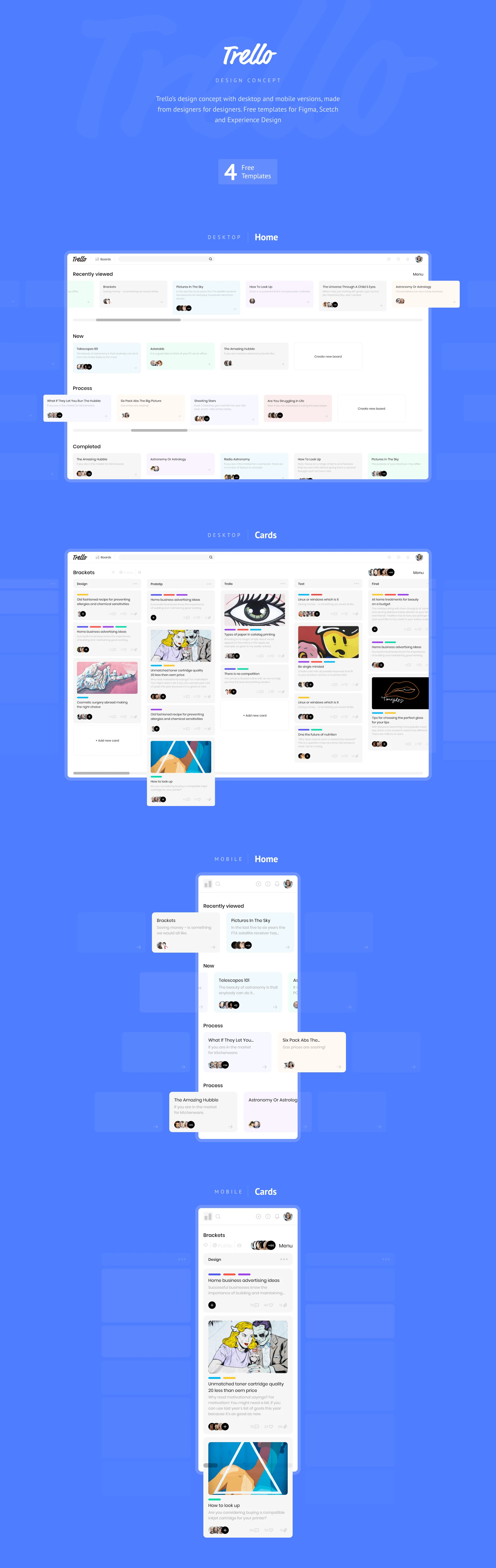 Trello Design Concept Freebie Preview - Page 1