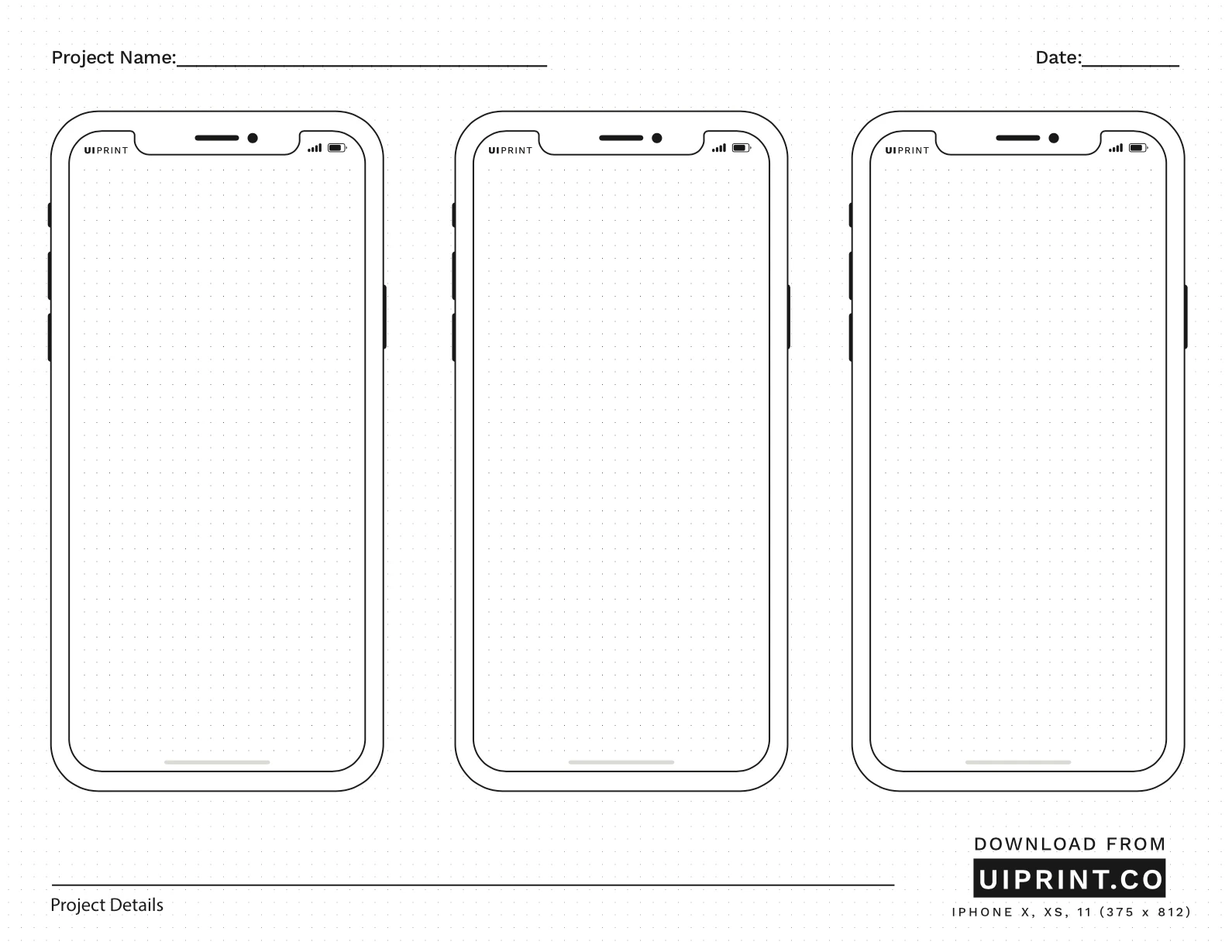 uiprint - Printable Mockups and Sketchpads Freebie Preview - Page 1