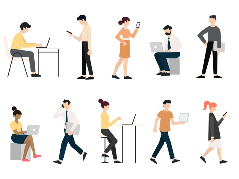 Vector Character Illustrations for Figma freebie preview