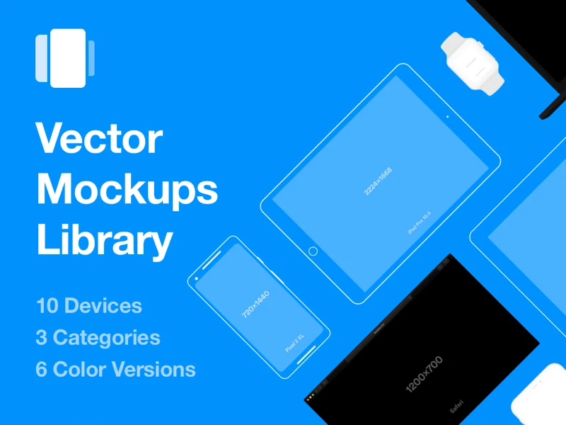 Vector Mockups Library freebie preview