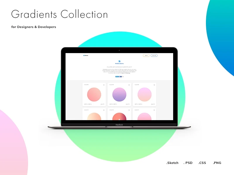 Web Gradients freebie preview