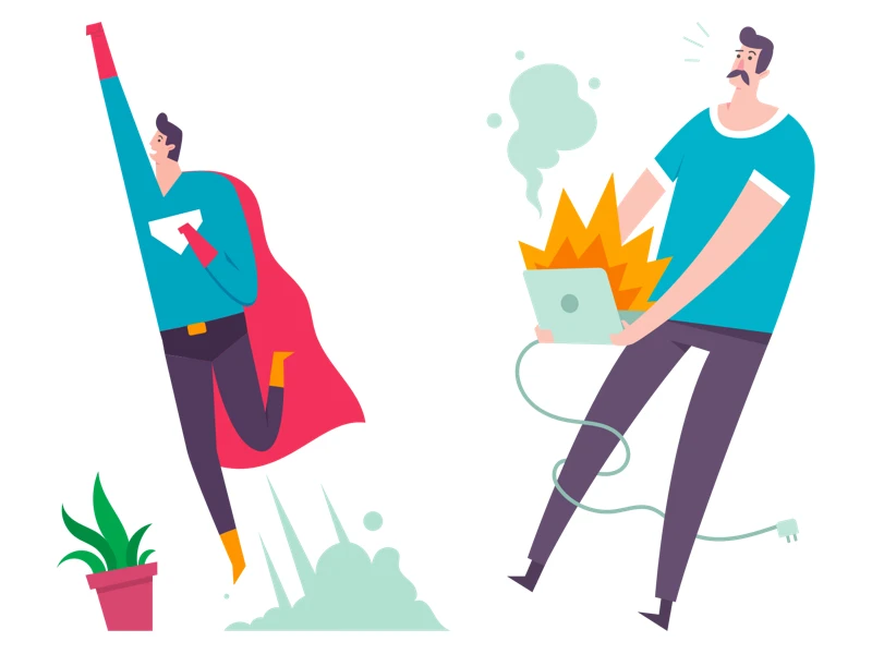 Whoosh! - Funny illustrations freebie preview