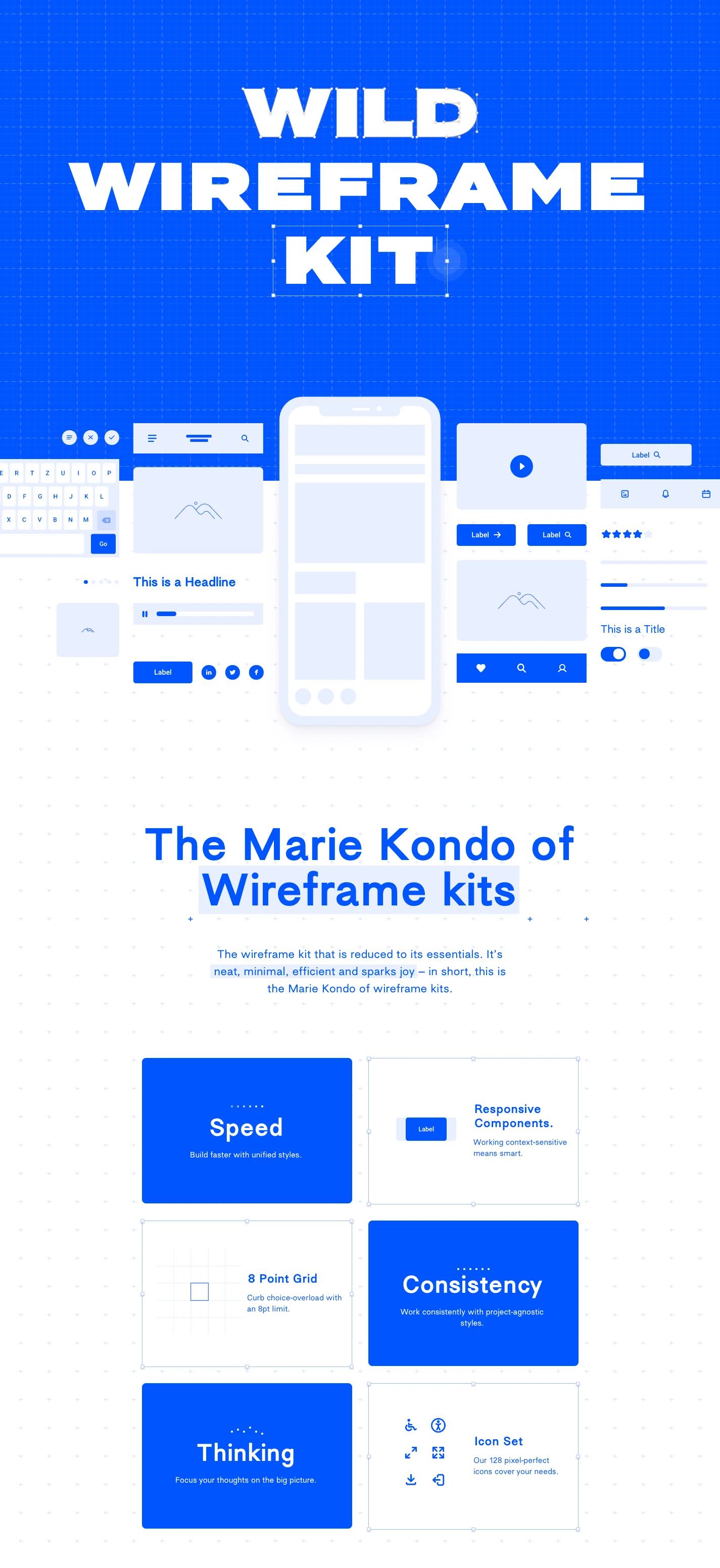 Wild Wireframe Kit for Sketch