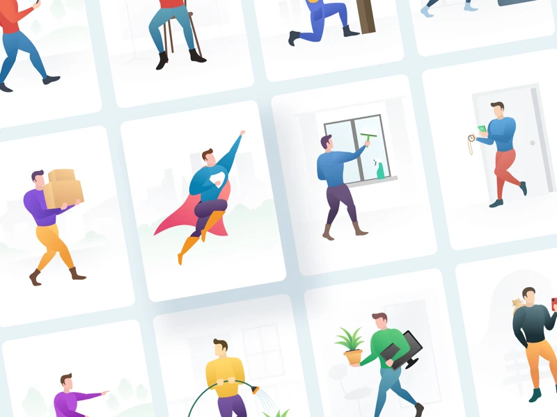 Your Home Helper - Free Illustrations Pack freebie preview